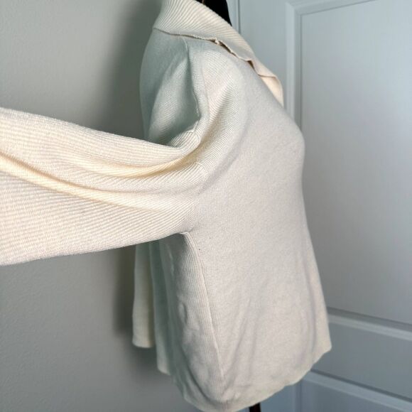 Vineyard Vines XL White Collared Sweater – Long Sleeve Knit Preppy Pullover - Picture 6 of 9